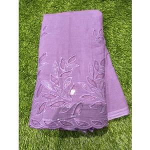 Tissu de travail coupé en pur coton avec broderie séquentielle pour robes | Frais d'expédition supplémentaires - Product Image 4