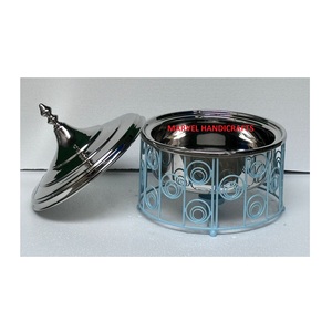 Classic Iron Wire Mesh Serving Casserole with Stainless Steel Hotpot | Insulated Food <b>Warmer</b> for <b>Buffet</b> Catering & Kitchen Use - Product Image 1