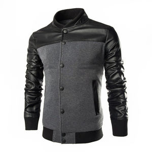 2025 Meilleur fournisseur OEM ODM Vestes de loisirs noires en cuir PU pour hommes - Product Image 1