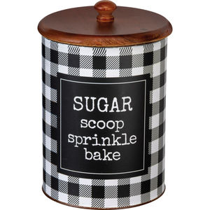 Buffalo Plaid Kitchen Canister Set With Wooden Lids Farmhouse <b>Flour</b> Sugar Coffee Storage <b>Containers</b> for Home and Kitchen Dining - Product Image 4