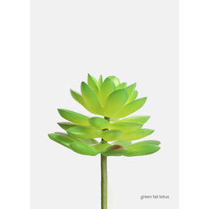 Plantes succulentes artificielles officielles Green Fat Lotus en pot suspendu pour la décoration de mariage et de la maison pour les occasions de Thanksgiving - Product Image 1