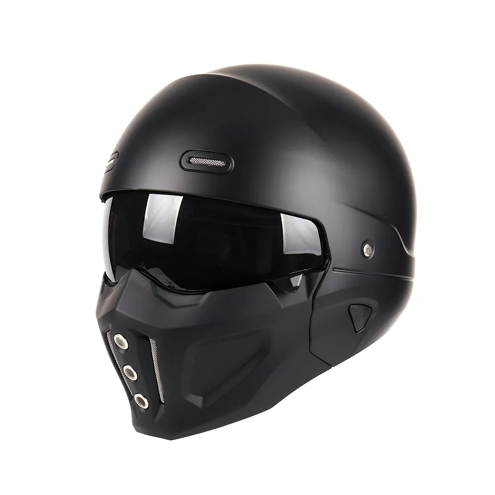 custom german style motorcycle helmets Leather Half Shell Motorcycle Helmet German Style