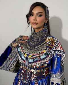 Feroza Banarsi tela ropa afgana Vintage Kuchi étnico ropa afgana estilo gitano vestido Kuchi afgano - Product Image 6