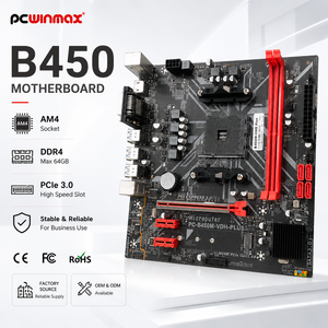 Placa Base OEM B450 para Computadora de Escritorio, Doble Canal DDR4, Socket <span class=keywords><strong>AM4</strong></span>, B450M Gaming, Nueva, con Gráficos Integrados, SATA - Product Image 1