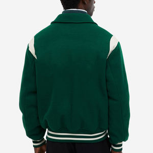 Logotipo personalizado mangas de cuero negro bordado pareja universidad béisbol chaqueta de los hombres Letterman Light Varsity chaqueta para los hombres - Product Image 3