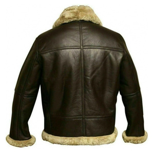 Blouson aviateur en cuir de vachette pour homme, printemps, fourrure, imperméable, col carré, capuche, style moto et motard, logo sur le devant - Product Image 2