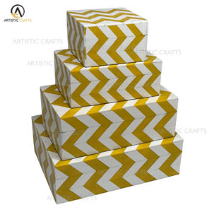 Caja decorativa de lujo hecha a mano de madera de mango - Product Image 4