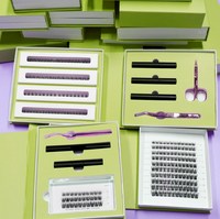 Juegos de Extensiones de Pestañas Reutilizables Wispy Volume para Marcas de Belleza, Clusters de Pestañas Personalizados, Marca Privada