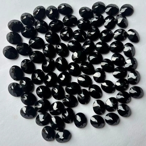 Direct Inde Fabricant Sami Gems Hub Fait À La Main Naturel Spinelle Noir À Facettes Coupe Ovale Poli Brun Pierre Précieuse En Vrac - Product Image 2