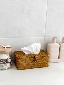 Boîte à mouchoirs en herbe de mer, boîte de rangement artisanale, écologique, naturelle, décoration intérieure et extérieure, vente en gros du Vietnam - Product Image 6