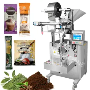 Automatische 10G 15G Puur Koffiepoeder Verpakkingsmachine Verticale Achterkant Verzegelde Plastic Zak Theepoeder Sachet Verpakkingsmachine