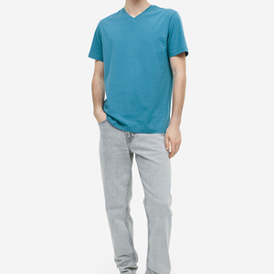 Camiseta 100% de algodón de alta calidad para hombre, con cuello redondo Camiseta holgada, transpirable, ecológica, de secado rápido, personalizable, venta - Product Image 6