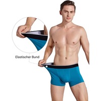 Sous-vêtements de sport pour hommes à séchage rapide, assortis aux couleurs, en modal respirant, tricotés, écologiques, antibactériens, boxers courts