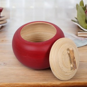 Pots de bambou filés de couleur rouge prix le moins cher petits coffrets cadeaux en gros pots naturels du Vietnam - Product Image 1