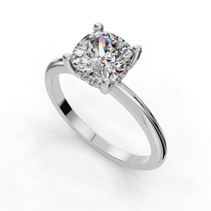 Bague halo en diamant de laboratoire de 1 carat, élégante et éblouissante, taillée sur coussin, pour mariage ou fête de rêve - Product Image 2