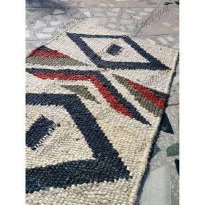 Tapis moderne personnalisé Tapis en laine et jute Tapis bohème Tapis d'appoint de couloir fait à la main - Product Image 4