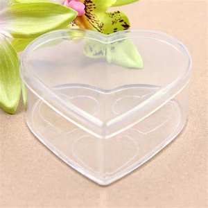 Mini Caja de Regalo Acrílica Transparente en Forma de Corazón Rectangular para Dulces, Joyas, Recuerdos de Boda - Contenedor de Almacenamiento Multifuncional Duradero - Product Image 1