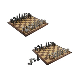 Jeux d'échecs à design multiple avec des matériaux solides et un look moderne Jeu de divertissement décoratif Jeu d'échecs - Product Image 3