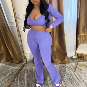 Chándal de entrenamiento deportivo de tres piezas para mujer, estilo informal sólido, manga larga, cremallera, trajes para correr, pantalones cortos para moda de ocio - Product Image 6