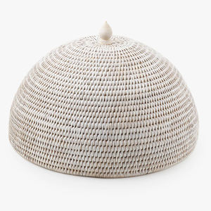 Couvre-plat en rotin fait à la main pour en-cas, pain, fruits, desserts, couvre-plat en bambou pour l'intérieur et l'extérieur - Product Image 1