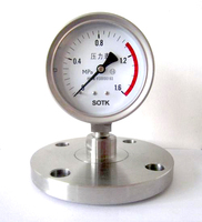 SOTK Shock-resistant DN100 Industrial Stainless Steel Pressure Gauge 0-15000 psi Range Silicone Oil Filled 3-Year Warranty OEM