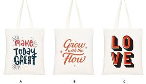 Bolso Tote de lona de algodón con estampado personalizado con asa grande, nuevo estilo, cuerpo cruzado, cuerda doble, regalo de viaje de compras reutilizable - Product Image 3