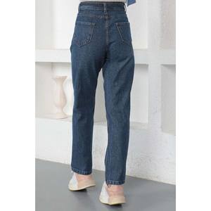 Jeans Casuales Estilo Boyfriend con Cinturón, Cómodos, de Spandex/Poliéster, Corte Midi - Product Image 5