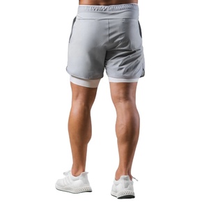 Pantalones cortos deportivos de poliéster de secado rápido para hombre con logotipo personalizado 2025 para correr, baloncesto, entrenamiento físico, patrón sólido informal - Product Image 6