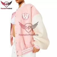 Logo Brodé Personnalisé Satin Coupe-Vent Varsity Basketball Starter Letterman Bomber Jackets pour Femmes Personnalisé
