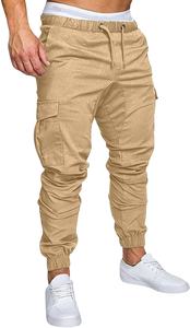 เสื้อผ้าผู้ชายกางเกงกีฬากางเกงวิ่งแบบลำลองกางเกงคาร์โก้4กระเป๋าด้านสำหรับผู้ชายกางเกงลายทางทรงตรงโค้ง2026 - Product Image 3