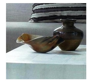 Cuenco de cuerno de búfalo de lujo con borde rasgado Venta caliente Cuenco decorativo para afeitar y servir Vendedor superior - Product Image 6