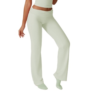 Custom New Hip Lift High Waist Yoga Pants for Women With Pockets Sports Wide-leg Flared Pants Casual Fitness <b>Boot</b>-cut Legging - Product Image 3