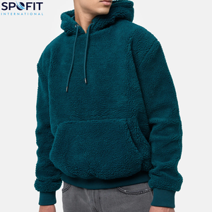Sudaderas con Capucha Extra Grandes de Sherpa Afelpada Bordadas Personalizadas, Sudaderas Gruesas de Felpa para Hombre - Product Image 2