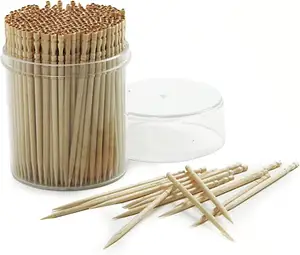 Hochwertige abbaubare Zahnstocher aus Bambus mit verzierten Zahnstochern aus Holz Made in Vietnam