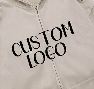OEM personalizar Puff pantalla impresa bordado logotipo diseño polar algodón francés Terry Color sólido pulóver sudaderas con capucha sudadera - Product Image 4