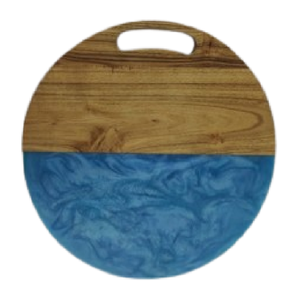 Tabla de servir de madera redonda personalizada al por mayor con artesanías de resina estilo Ángel y comida para decoración del hogar o regalos - Product Image 1