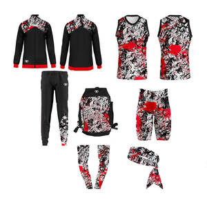 Ensemble de maillots de volley-ball unisexes personnalisés de haute qualité, uniformes professionnels imprimés, résistants à l'eau et antibactériens à 100% - Product Image 4