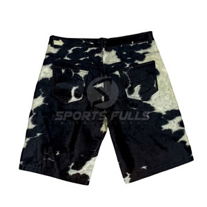Authentic SPORTS FULL Men Handmade Custom Color Hair-on Cowhide Real Calf Hair Leather Shorts Quick Dry <b>Button</b> Fly Mid Waist - Product Image 1