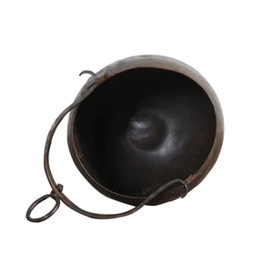 Jardinière suspendue ronde en métal de style vintage en laiton AK en finition antique de qualité supérieure pour décor de café/décor à la maison - Product Image 3