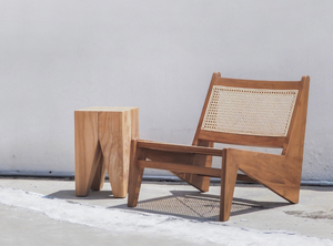 เก้าอี้ไม้สักหวายเก้าอี้เลานจ์ในสวนเฟอร์นิเจอร์ห้องพักเก้าอี้ที่ทำจากไม้ทอที่เป็นเอกลักษณ์พนักพิงหลังโรงแรมวิลล่าคาเฟ่อุตสาหกรรม - Product Image 6