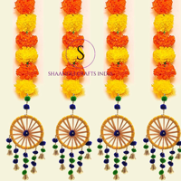 Cordes de souci suspendues de porte de fleur artificielle multicolore indienne avec attrape-rêves décors de mariage décor de balcon suspendu