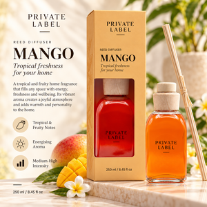 Diffuseur de parfum à la mangue en marque propre 250ml |   Parfum d'ambiance tropical et fruité |   Fabricant OEM Espagne - Product Image 2