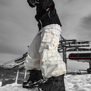 Pantalones de Esquí y Snowboard Unisex de Cintura Alta, Impermeables, Resistentes al Viento, Transpirables y Ecológicos, de Nailon/Algodón, para Deportes de Invierno al Aire Libre - Product Image 5