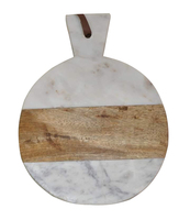 Planche à découper durable et écologique en marbre et bois d'acacia |   Planche à fromages artistique |   Taille personnalisée pour cuisine, restaurant, hôtel