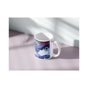 แก้วลายการ์ตูน Ponyo จากสตูดิโอจิบลิ ใช้กับไมโครเวฟและเครื่องล้างจานได้ ดีไซน์สไตล์ตะวันตก พร้อมหูจับ สำหรับกาแฟเอสเพรสโซ บรรจุในกล่อง - Product Image 4