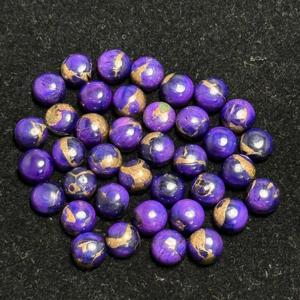 AAA + tamaño personalizado de alta calidad 6X6MM cobre púrpura Natural Kingman turquesa cabujón piedra preciosa suelta para la fabricación de joyas - Product Image 2