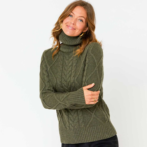 Suéter suelto de manga larga para mujer, jerséis de otoño e invierno, prendas de punto, Tops cálidos suaves, suéter sólido - Product Image 4