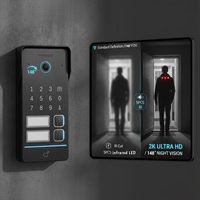 Sonnette Vidéo Intelligente Hiwink Tuya, Caméra 2K, Système d'Interphone IP, WiFi 2.4G 5G, Vision Nocturne, Téléphone de Porte Extérieur, Compatible avec Alexa
