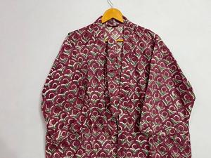 Vestido tipo Kimono ligero hasta el suelo para mujer, algodón orgánico 100%, estampado Floral, ropa de dormir de playa Natural, cubierta de Bikini para - Product Image 2