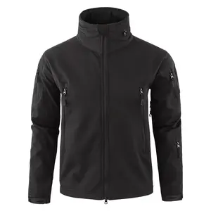 Fabricant de vêtements personnalisé Veste softshell d'extérieur respirante et imperméable d'automne pour hommes - Product Image 5